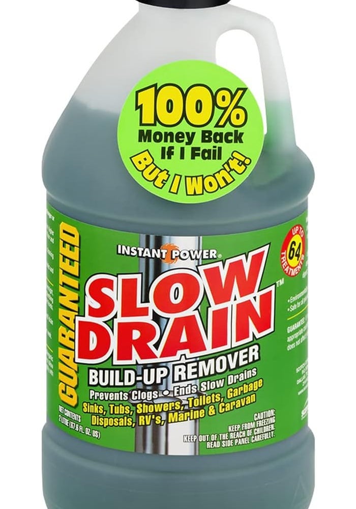 Instant Power 1907 Slow Drain Build Up Remover, 2 Liter - Effective Drain Cleaner - Image 1